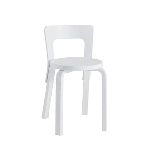 Chair 65 Chairs Artek Seat and Backrest White Lacquered / Legs White Lacquered + $65.00 