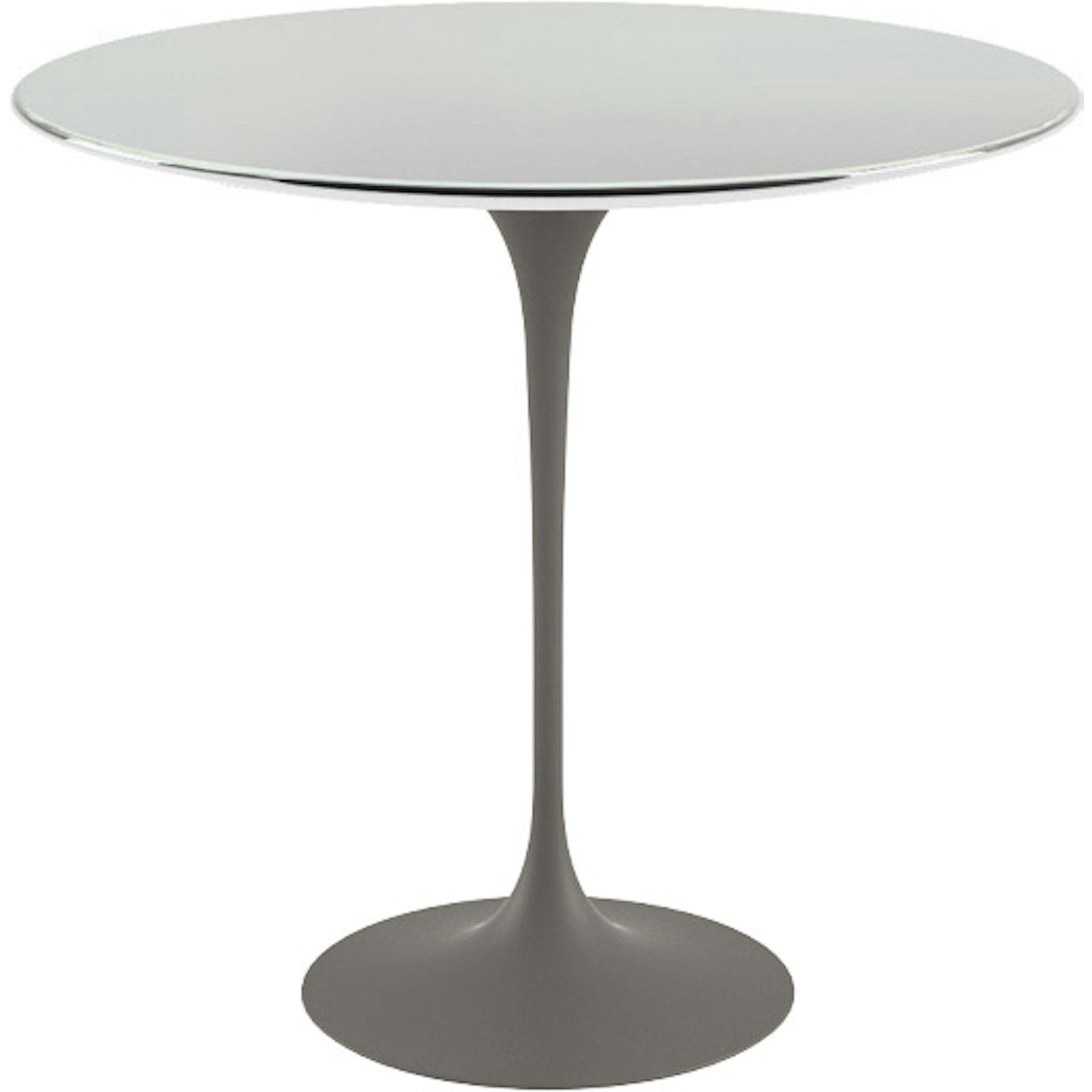 Saarinen Side Table - 22” Oval side/end table Knoll Grey Chrome