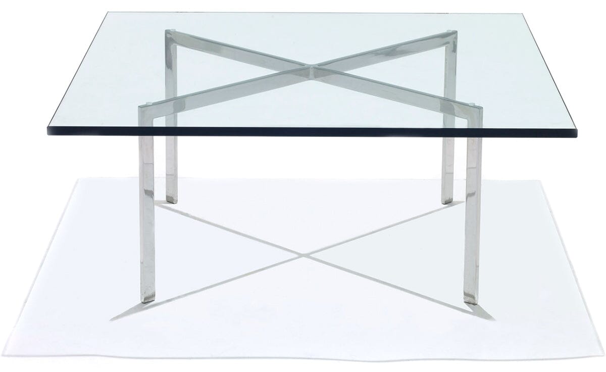 Barcelona Coffee Table Coffee Tables Knoll Polished Chrome - Starphire Glass + $646.00