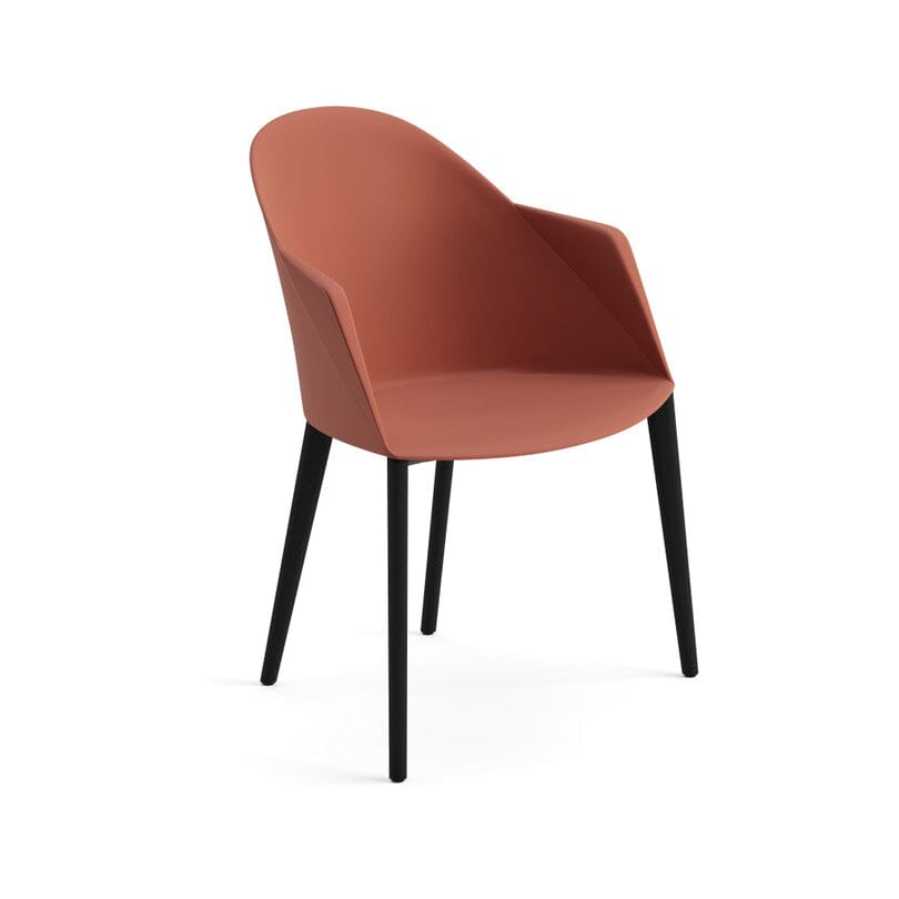 Cila Armchair with Timber Oak Four-leg Base Chairs Arper