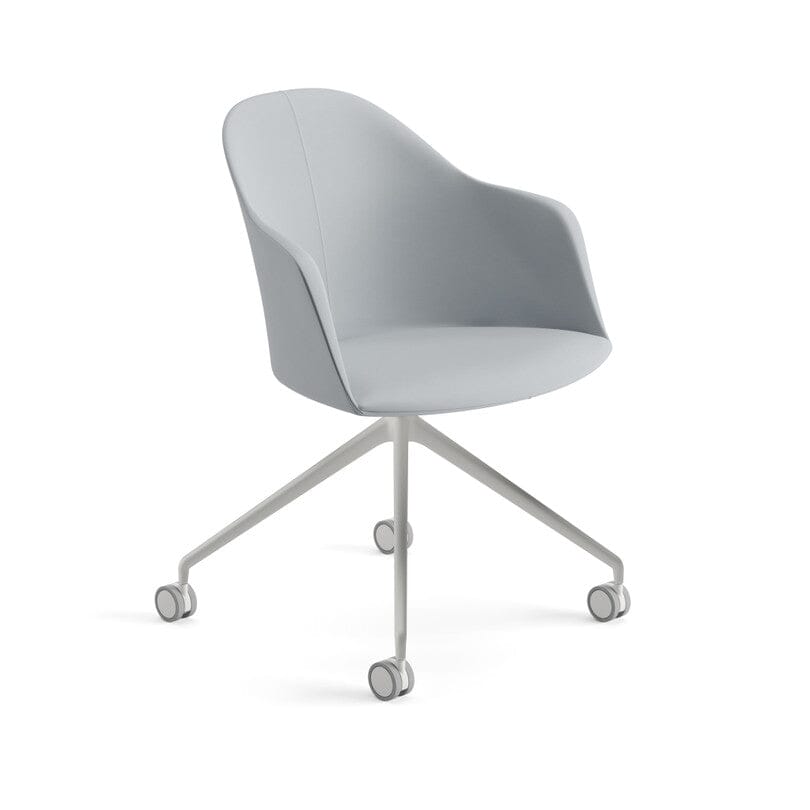 Cila fully upholstered Armchair With Fixed Trestle Base Armchair Arper