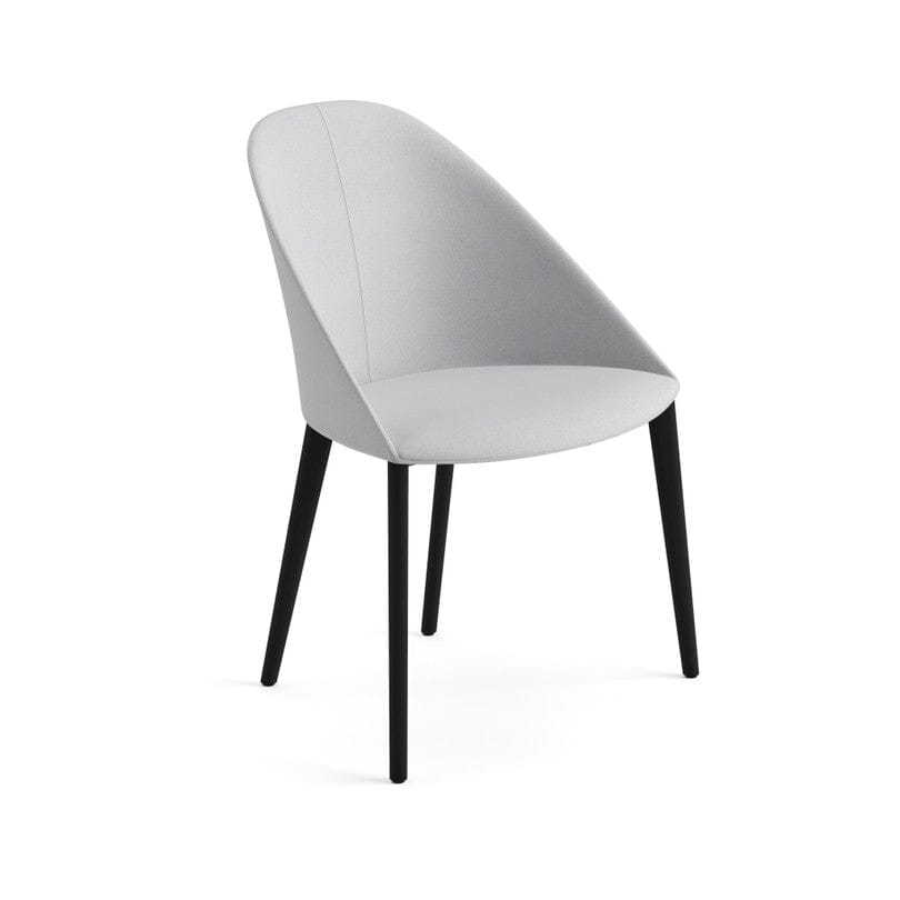 Cila Fully Upholstered Chair With Timber Oak Four-leg Base Chairs Arper