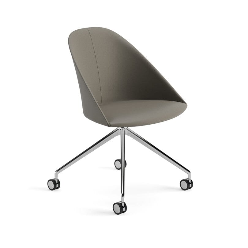 Cila Fully Upholtered Chair With Fixed Trestle Base Chairs Arper