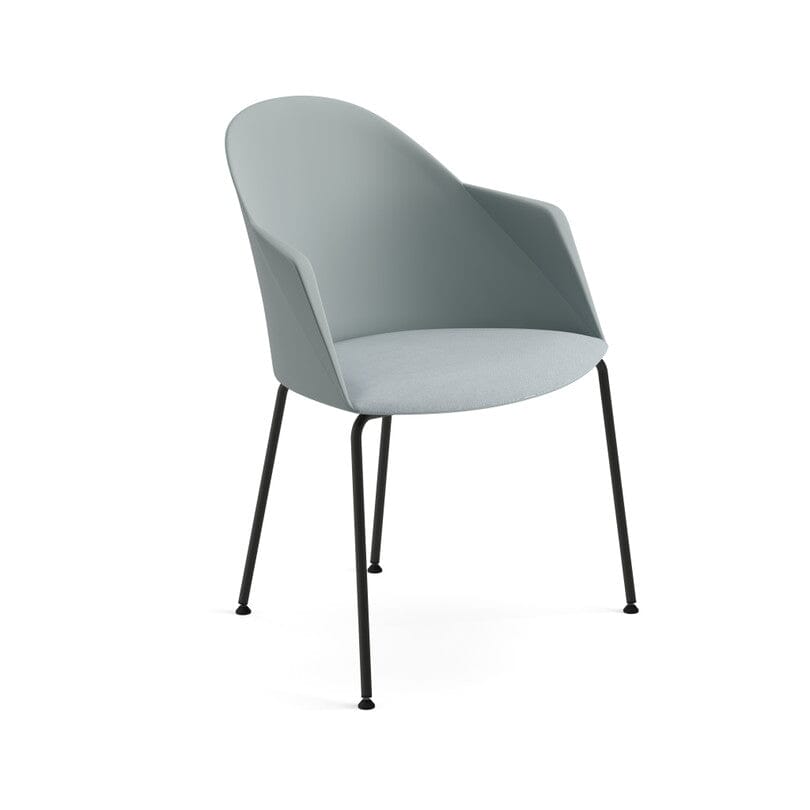 Cila Plastic Upholstered Seat Pad Armchair With 4-Leg Base Chairs Arper