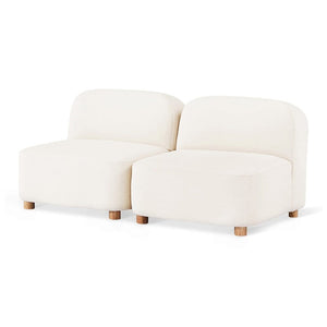 Circuit Modular Armless Chair - Set of 2 lounge chair Gus Modern Merino Cream 