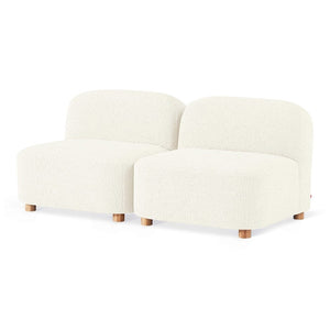 Circuit Modular Armless Chair - Set of 2 lounge chair Gus Modern Himalaya Cloud 