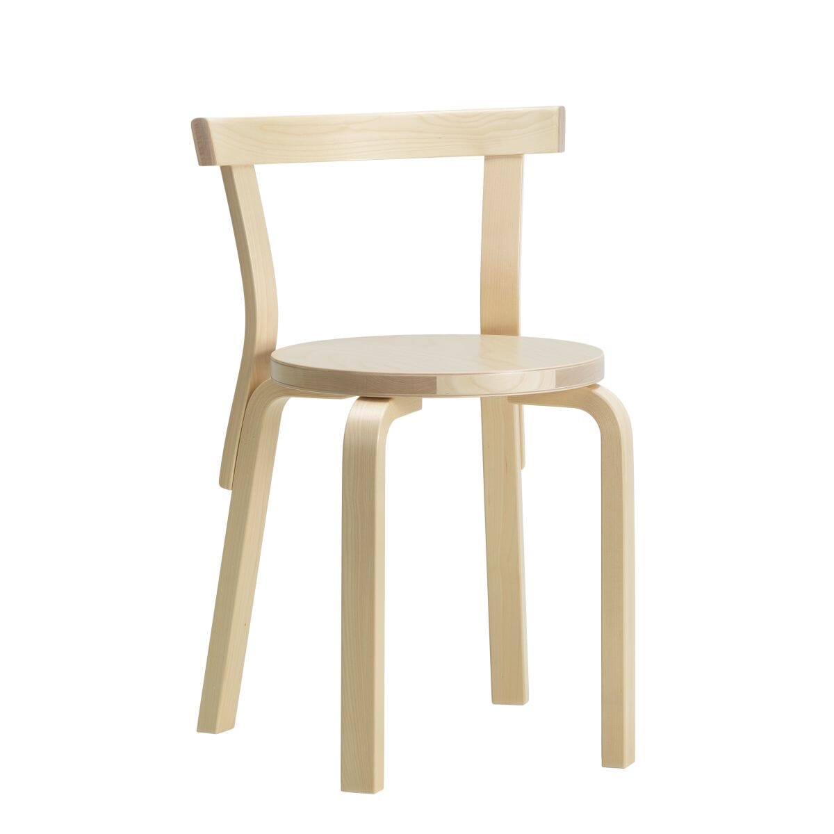 Chair 68 Chairs Artek Seat Birch Veneer / Legs and Backrest Natural Lacquered