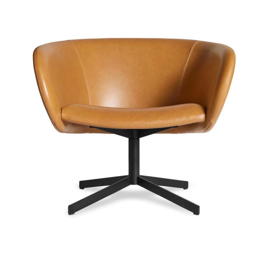 Close Encounter Swivel Lounge Chair lounge chair BluDot Canyon Leather