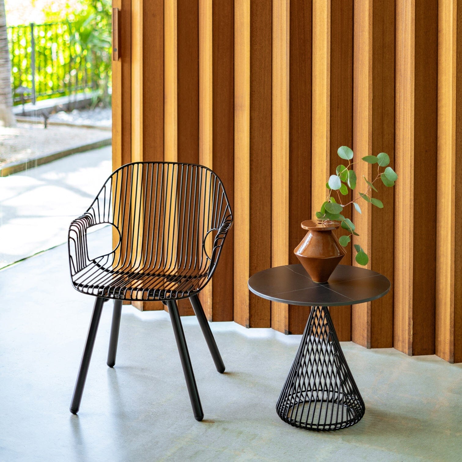 Cono Side Table with Stone table Bend Goods