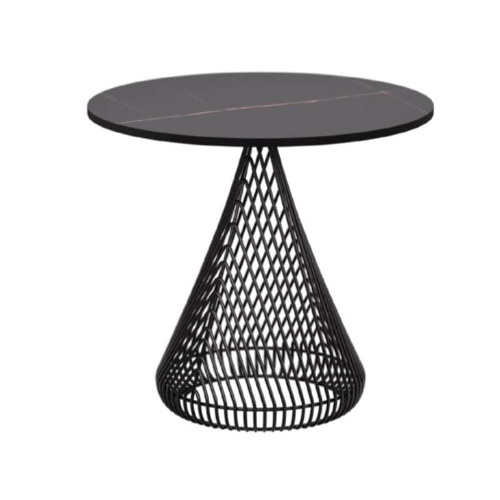 Cono Side Table with Stone table Bend Goods Black with Black Ceramic Stone