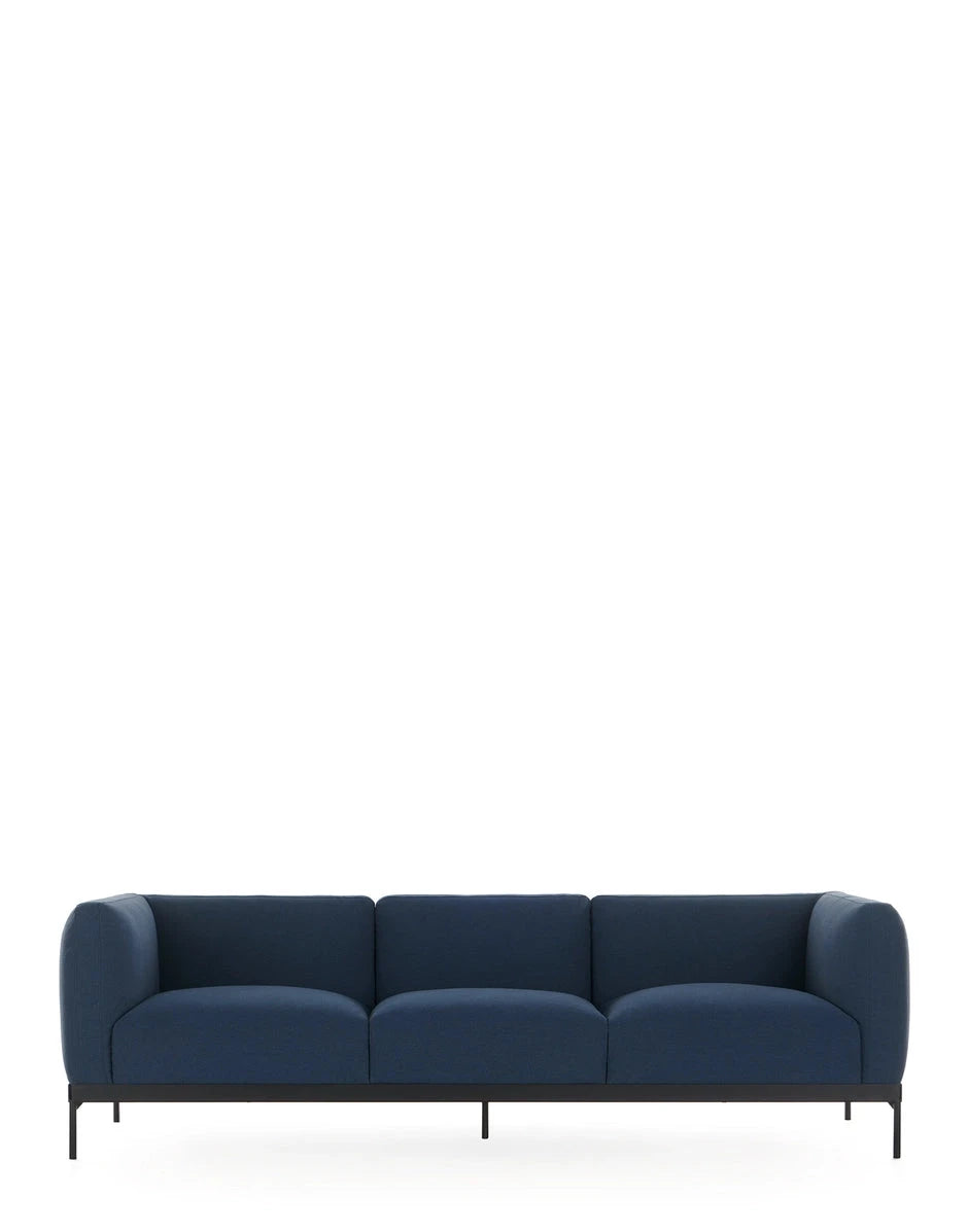 Asia Sofa 3 Seater Sofa Kartell Cotone Plain - Blue