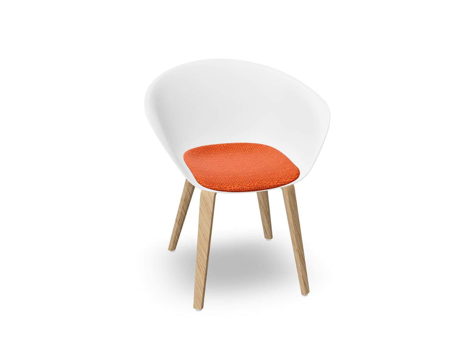 Duna 02 Wood Leg Chair With Seat Cushion Chairs Arper