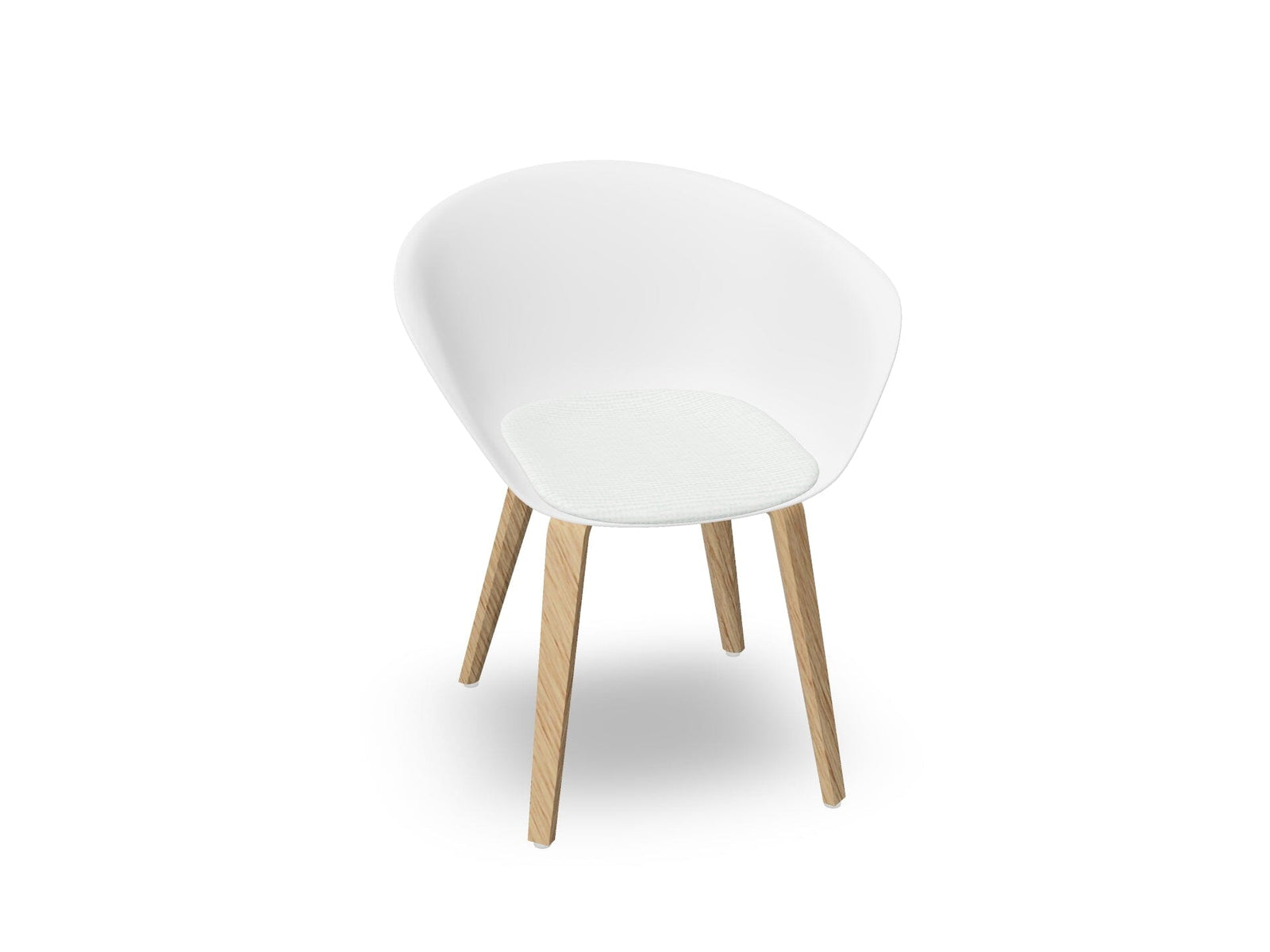 Duna 02 Wood Leg Chair With Seat Cushion Chairs Arper