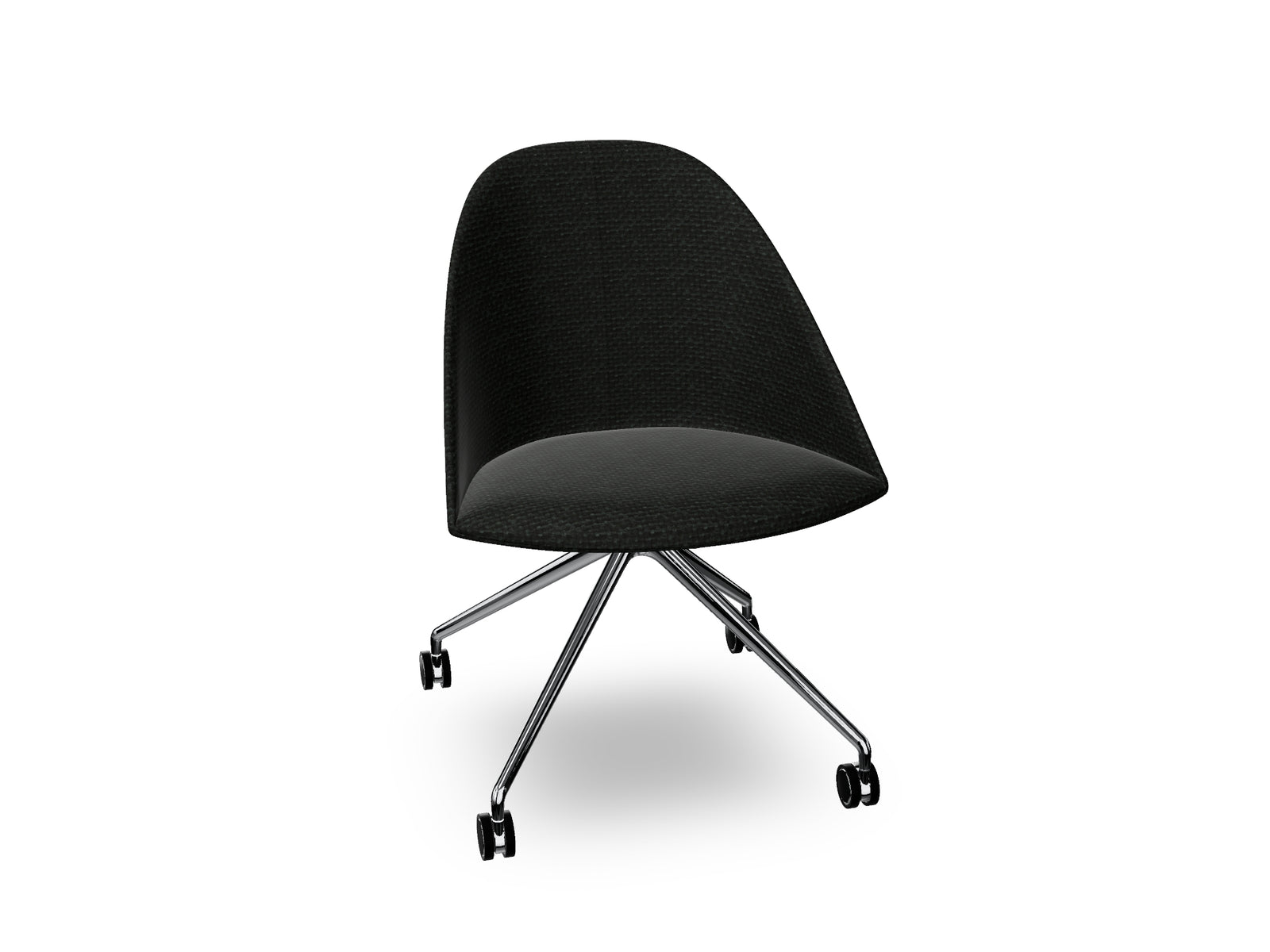 Cila Fully Upholtered Chair With Fixed Trestle Base