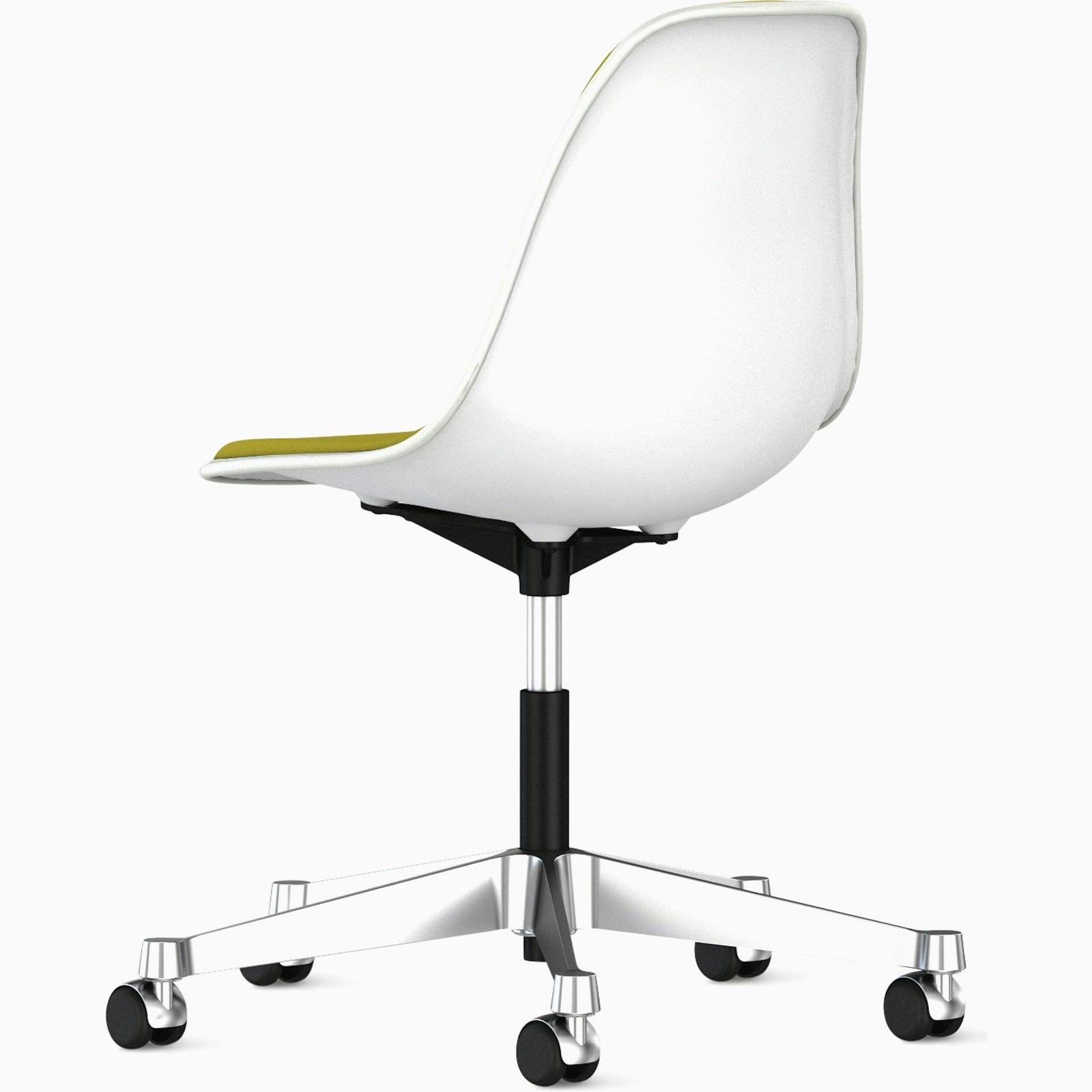 Eames Molded Upholstered Side Chair with Task Base Office Chair herman miller