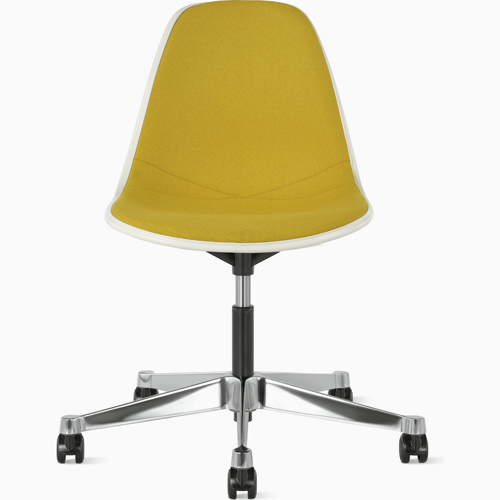 Eames Molded Upholstered Side Chair with Task Base Office Chair herman miller