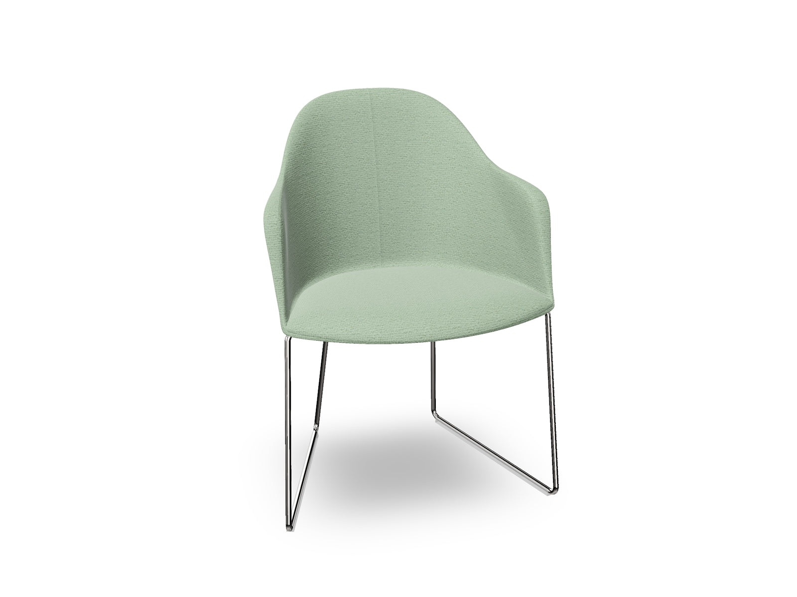 Cila Fully Upholstered Armchair With Sled Base