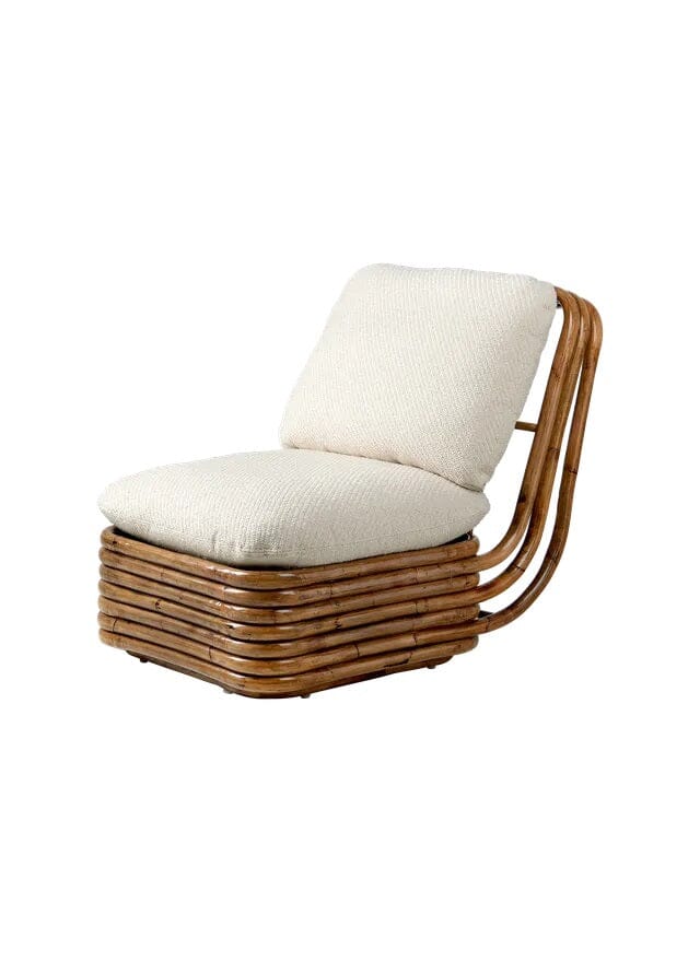 Bohemian 72 Lounge Chair lounge chair Gubi Rattan Lupo Special Diagonal Bouclé, Dedar (007, Standard)