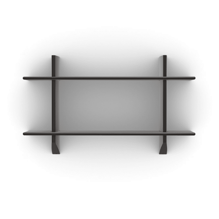 Rayonnage Mural Shelves Vitra Deep Black / Dark Solid Oak