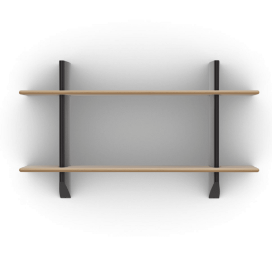 Rayonnage Mural Shelves Vitra Deep Black / Natural Solid Oak