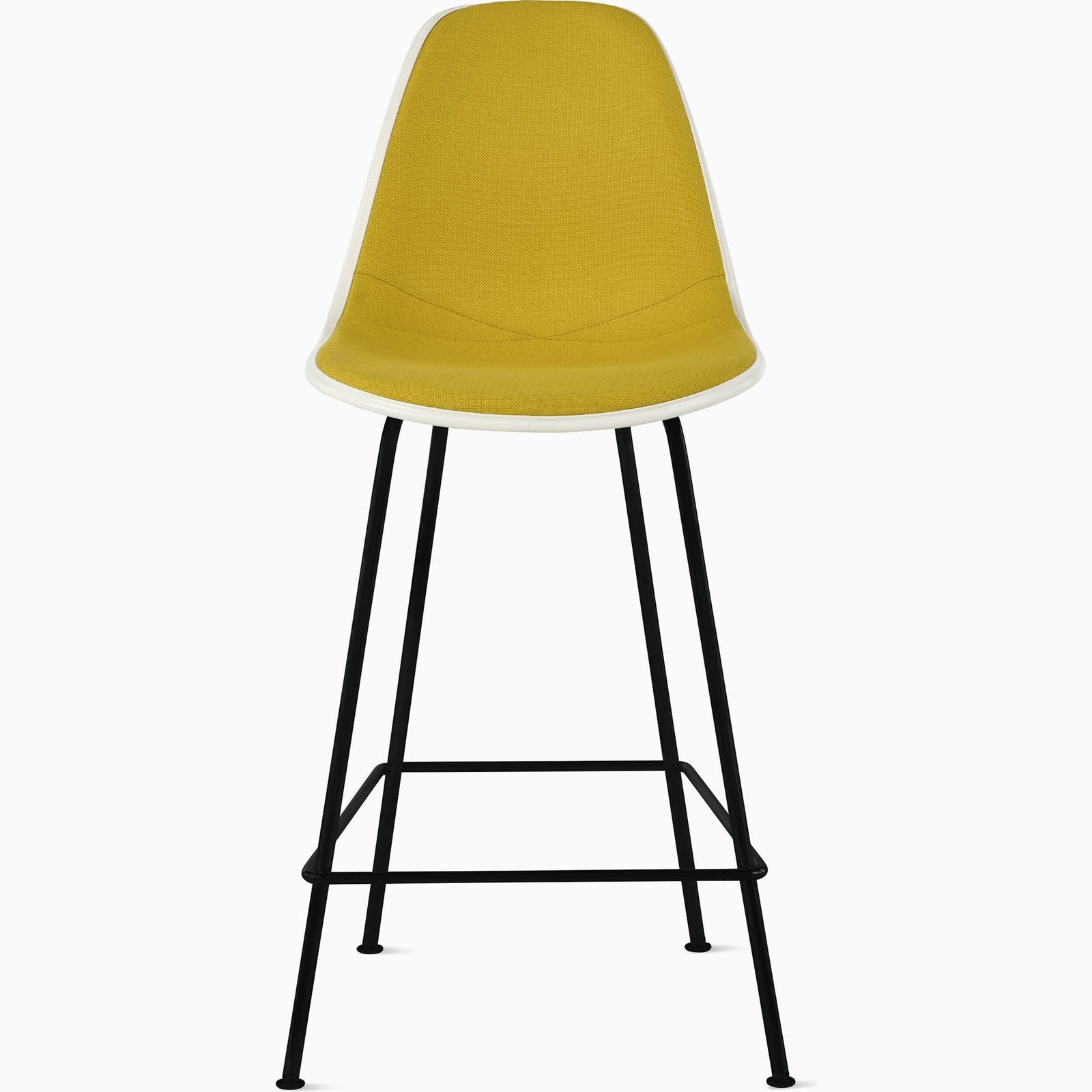 Eames Molded Plastic Upholstered Counter Stool Stools herman miller