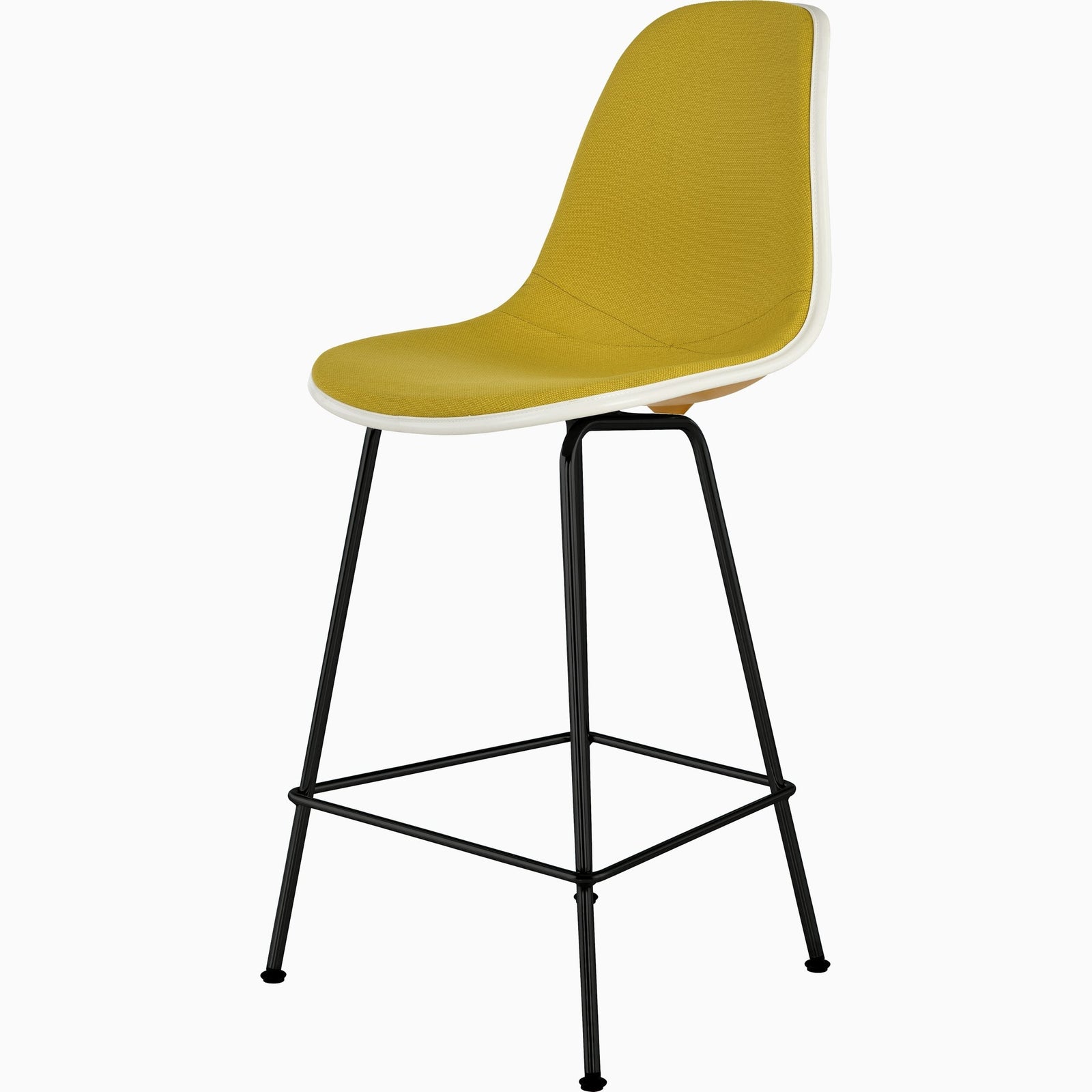 Eames Molded Plastic Upholstered Counter Stool Stools herman miller