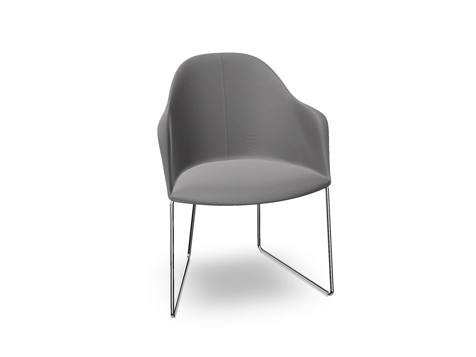 Cila Fully Upholstered Armchair With Sled Base Chairs Arper