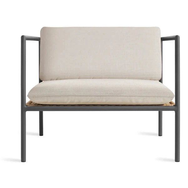 Dog Days Outdoor Lounge Chair Lounge Chair BluDot Sunbrella Linen / Charcoal