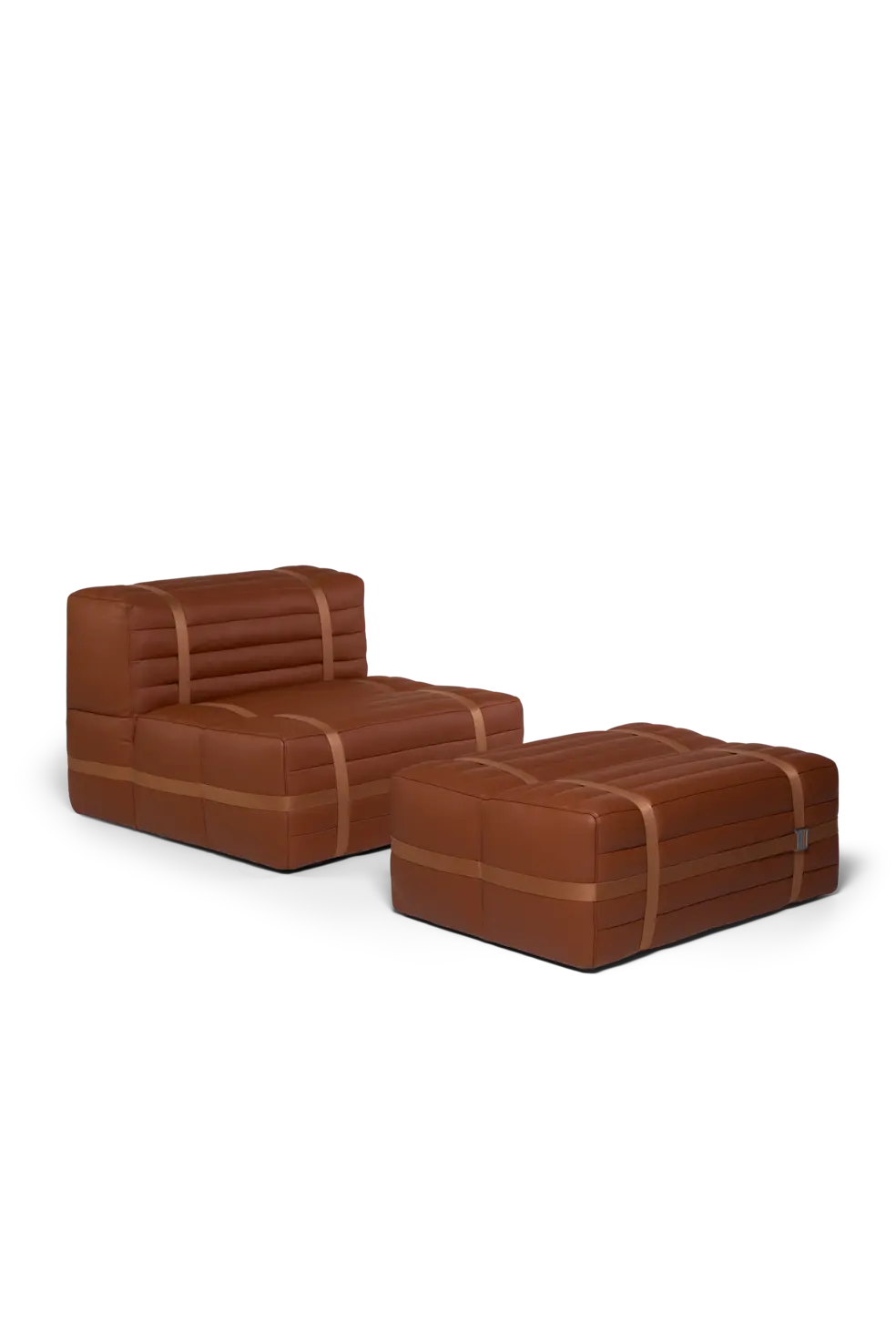 Haybale Lounge Chair with Footstool