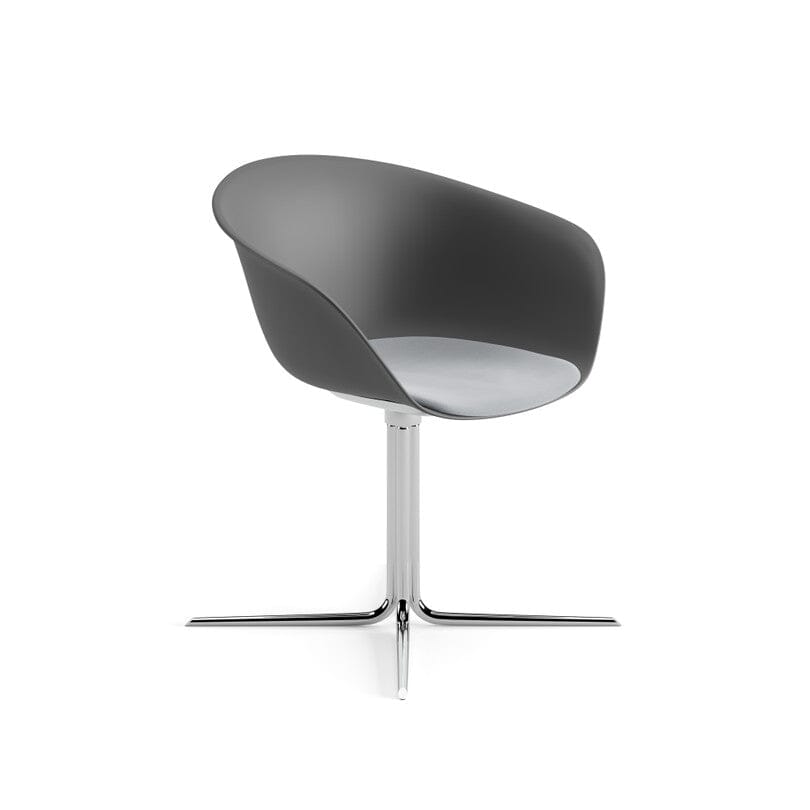 Duna 02 Four Ways Swivel Base Chair With Seat Cushion Chairs Arper