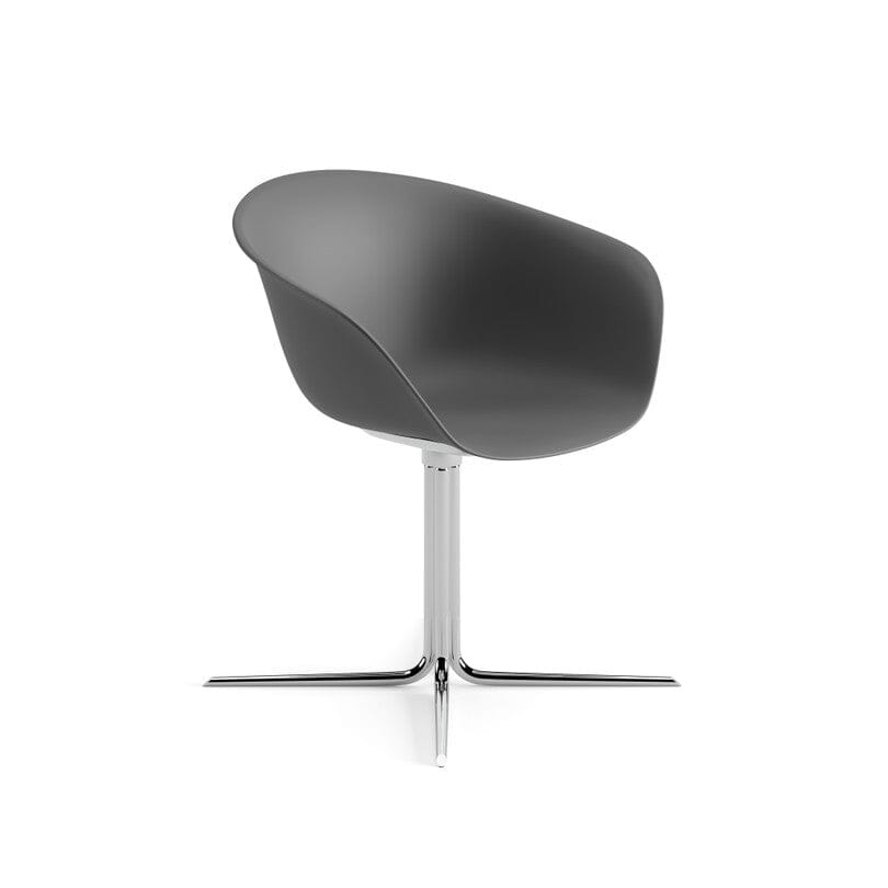 Duna 02 Four Ways Swivel Base Polypropylene Chair Chairs Arper Chromed Steel Grey-PP0005