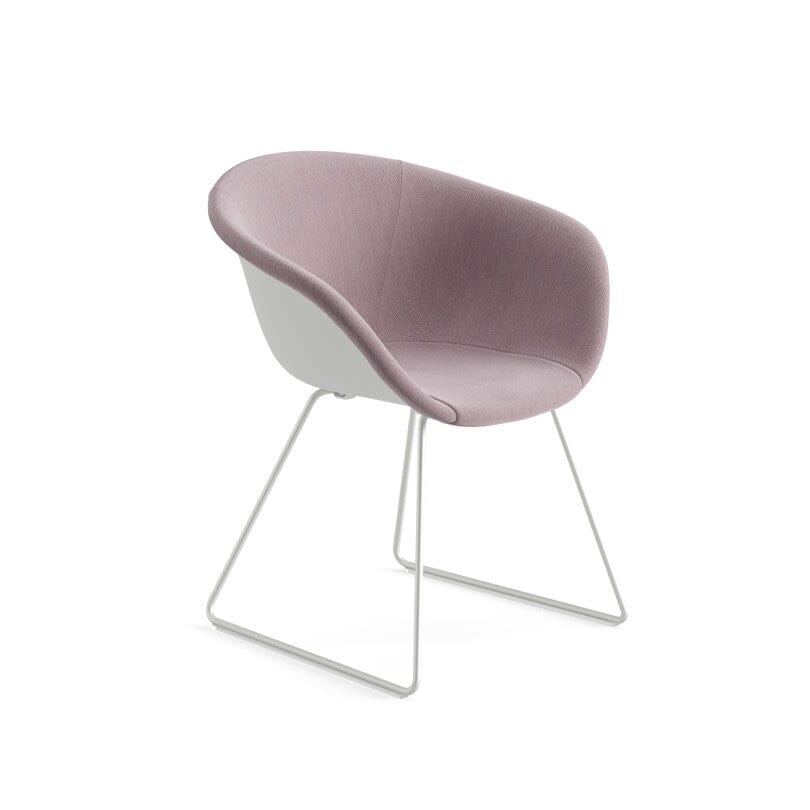 Duna 02 Sled Base Chair With Front Upholstery Chairs Arper