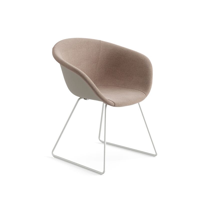 Duna 02 Sled Base Chair With Front Upholstery Chairs Arper