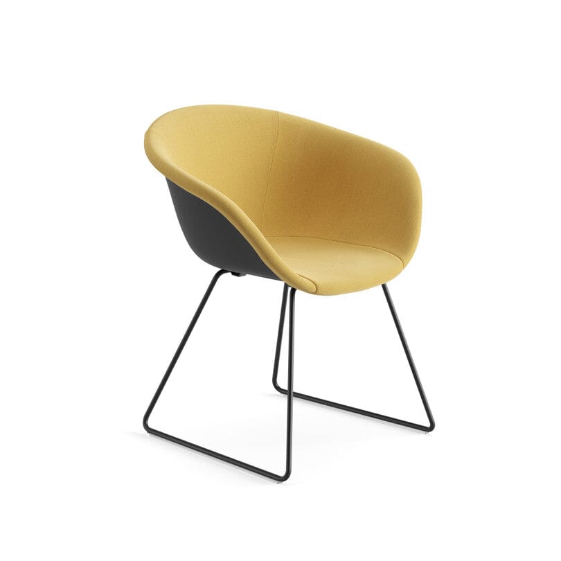 Duna 02 Sled Base Chair With Front Upholstery Chairs Arper