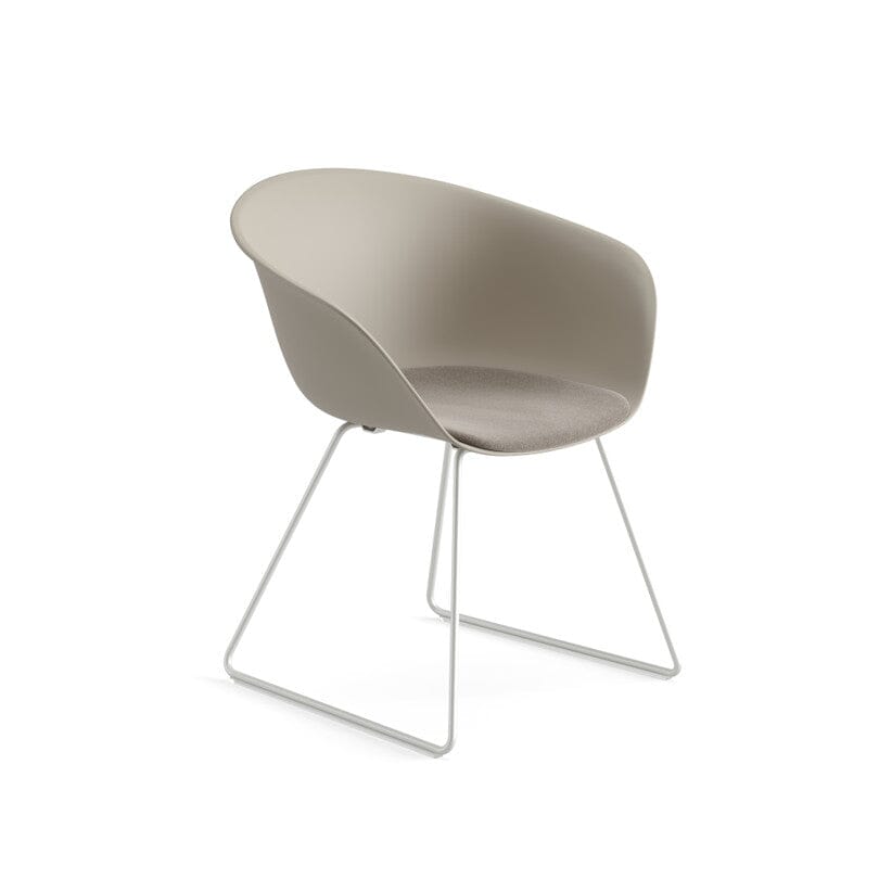 Duna 02 Sled Base Chair With Seat Cushion Chairs Arper
