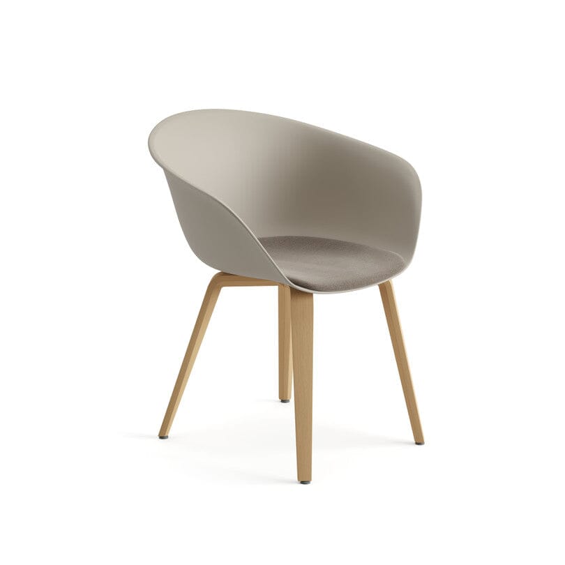 Duna 02 Wood Leg Chair With Seat Cushion Chairs Arper