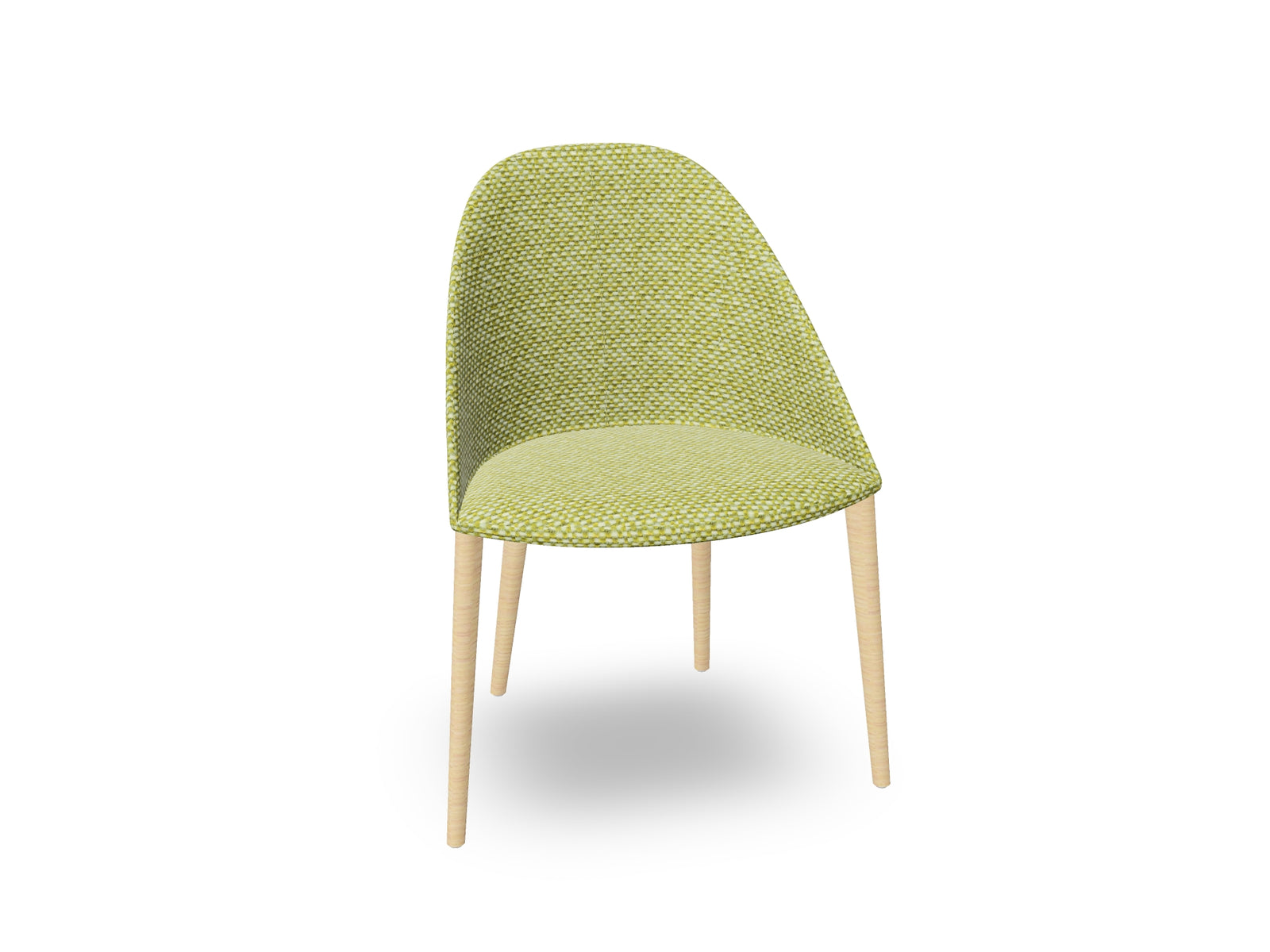 Cila Fully Upholstered Chair With Timber Oak Four-leg Base