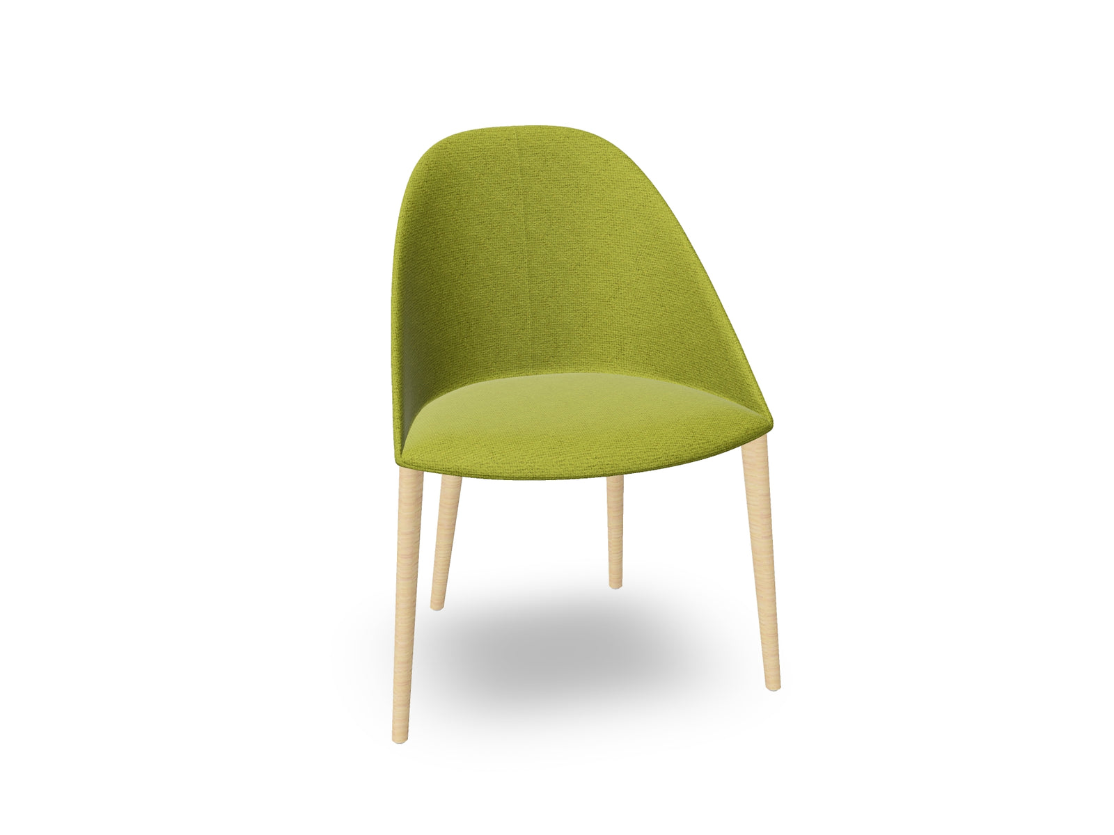 Cila Fully Upholstered Chair With Timber Oak Four-leg Base