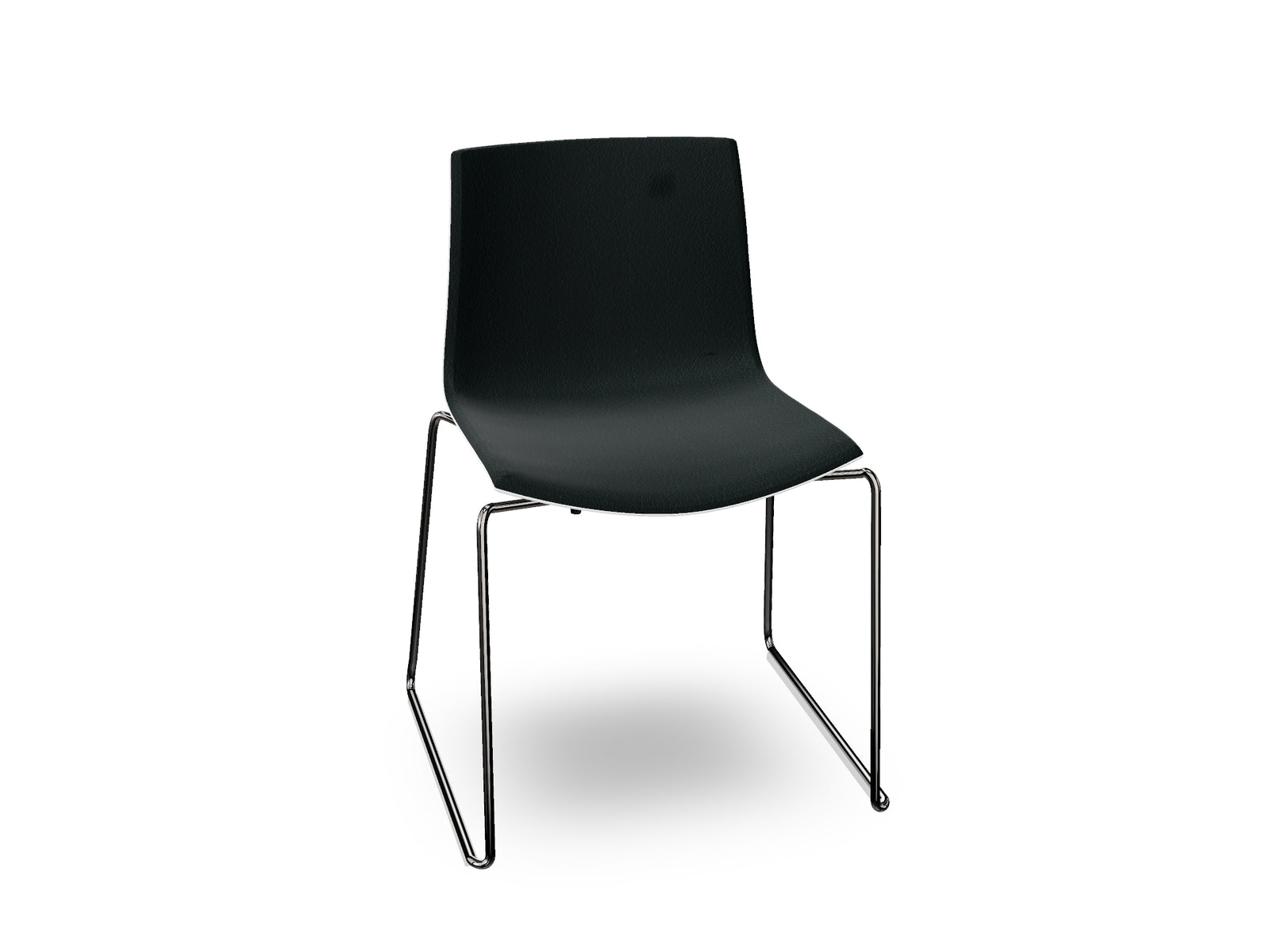Catifa 46 Sled Base Polypropylene with Front-Face Upholstery