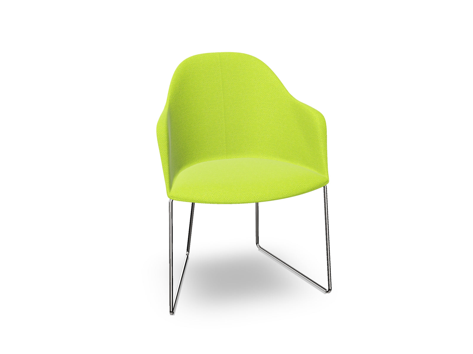 Cila Fully Upholstered Armchair With Sled Base