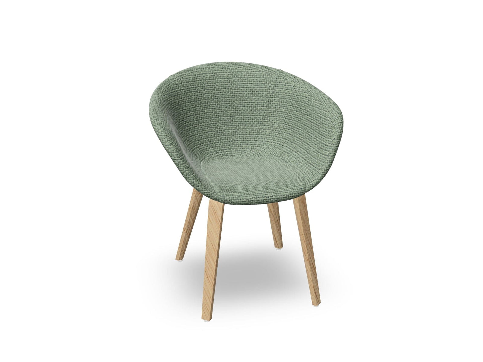 Duna 02 Wood Leg Chair With Front Upholstery Chairs Arper