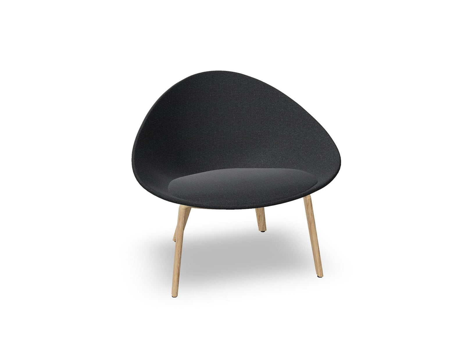 Adell 4 Leg Wood Lounge Chair With Fully Upholstered lounge chair Arper