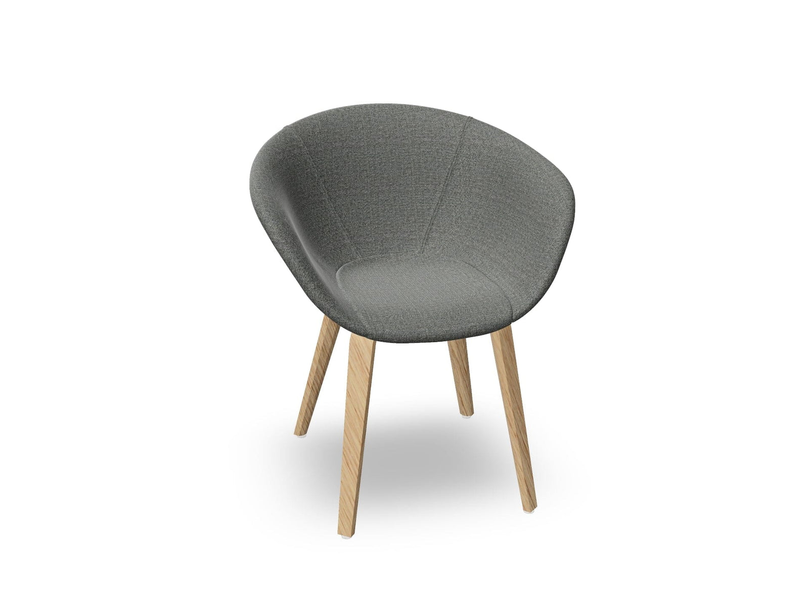 Duna 02 Wood Leg Chair With Front Upholstery Chairs Arper