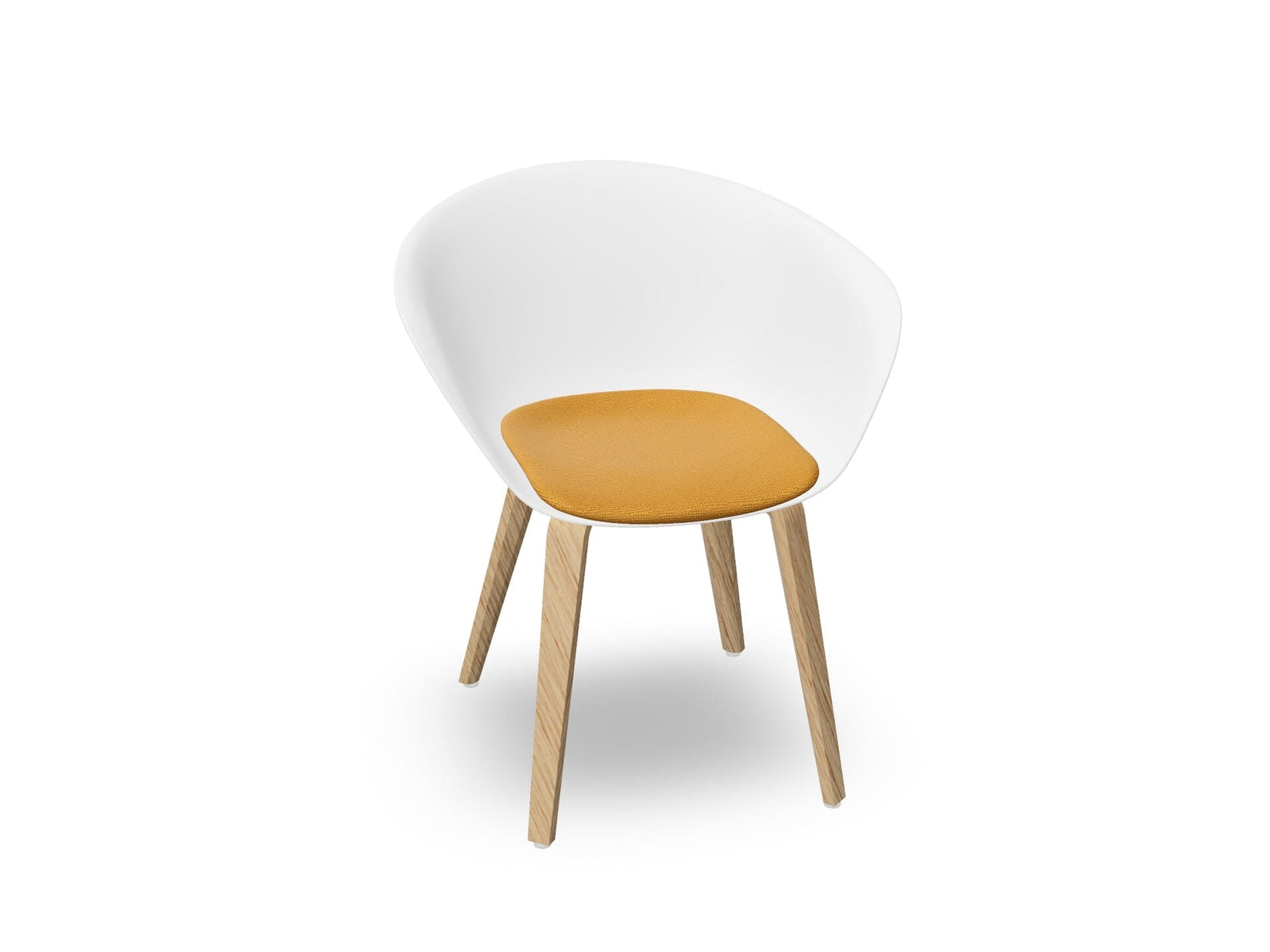 Duna 02 Wood Leg Chair With Seat Cushion Chairs Arper