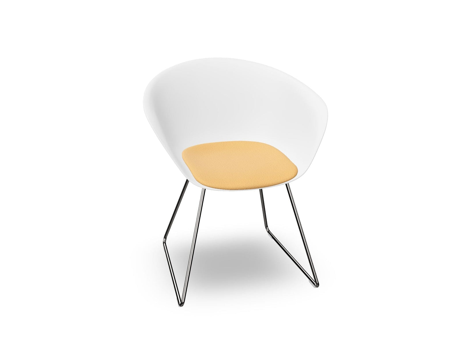 Duna 02 Sled Base Chair With Seat Cushion Chairs Arper