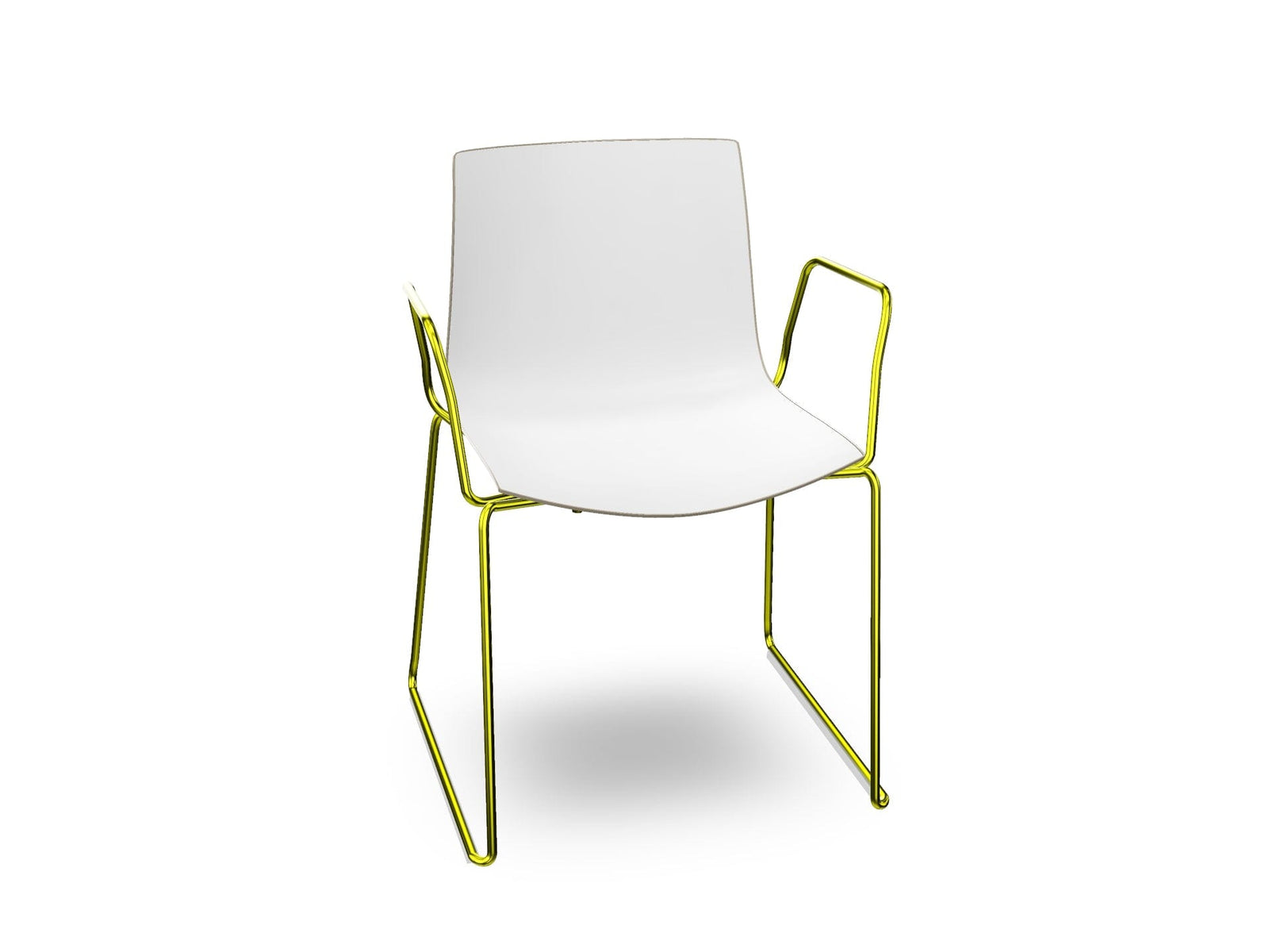 Catifa 46 Polypropylene Bi-Color Sled Base Chair Side/Dining Arper
