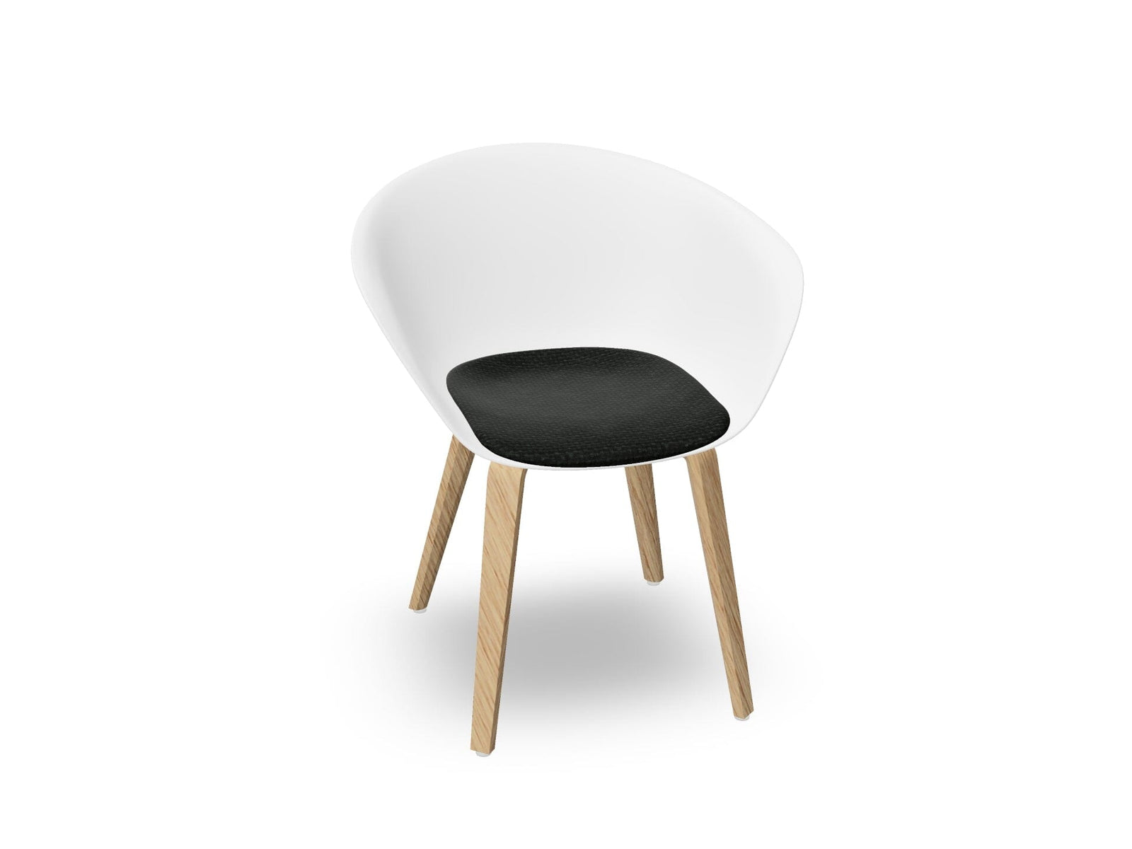 Duna 02 Wood Leg Chair With Seat Cushion Chairs Arper