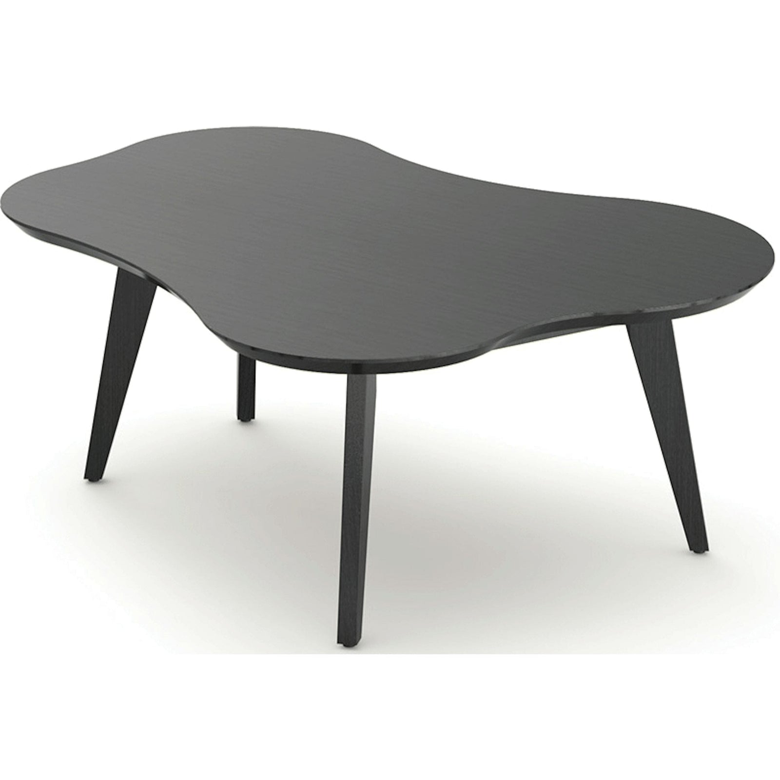 Risom Amoeba Coffee Table Coffee Tables Knoll Ebonized Maple/Ebonized Walnut