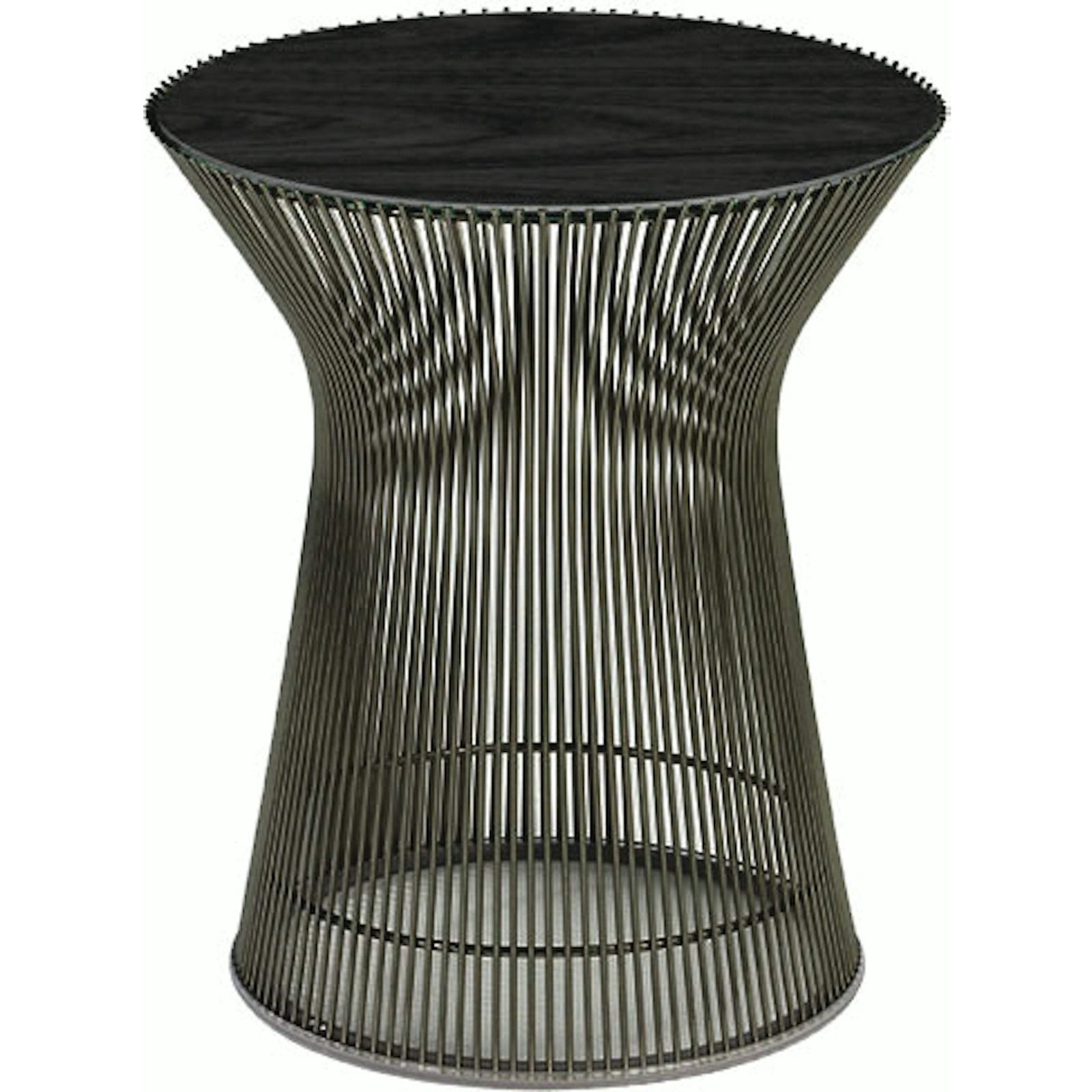 Platner Side Table side/end table Knoll Metallic Bronze Ebonized Walnut