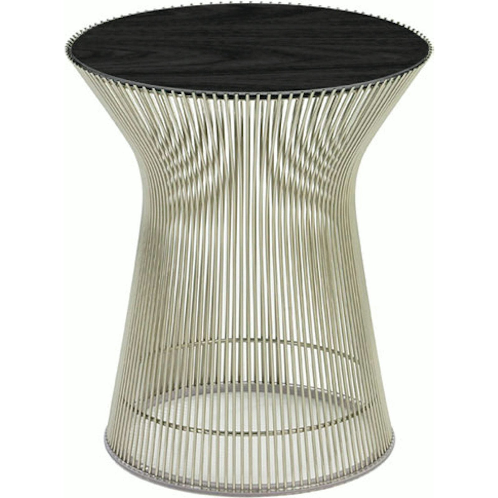 Platner Side Table side/end table Knoll Polished Nickel Ebonized Walnut